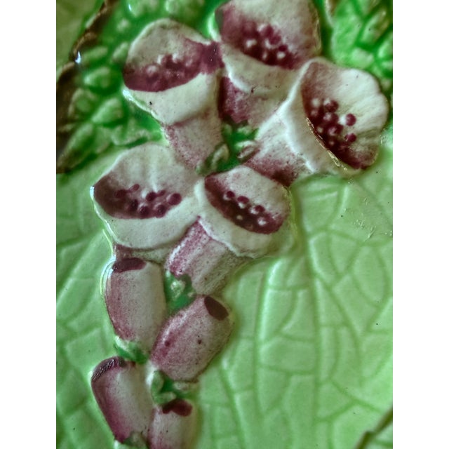 Carlton Ware Vintage Hand Painted "Green Foxglove" Pattern Dish by Carlton Ware For Sale - Image 4 of 6