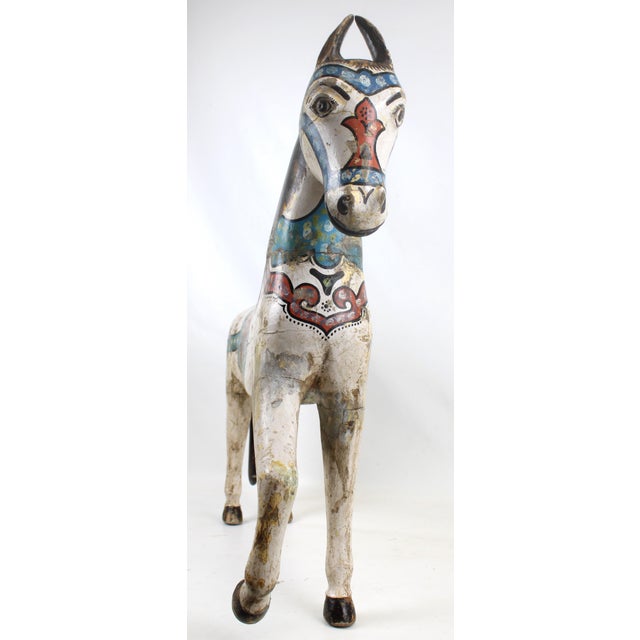 Carousel Horse With Detachable Metal Stand For Sale - Image 13 of 17