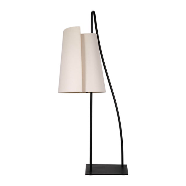 Mid-Century Modern Pair of Adjustable Italiana Luce Black Rod Table Lamps For Sale - Image 3 of 9