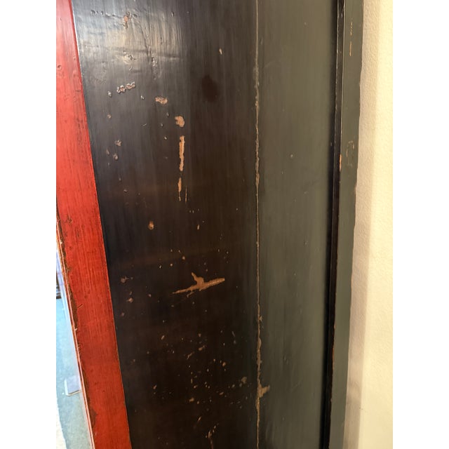 Antique Chinese Red Lacquer XL Cabinet For Sale - Image 10 of 12