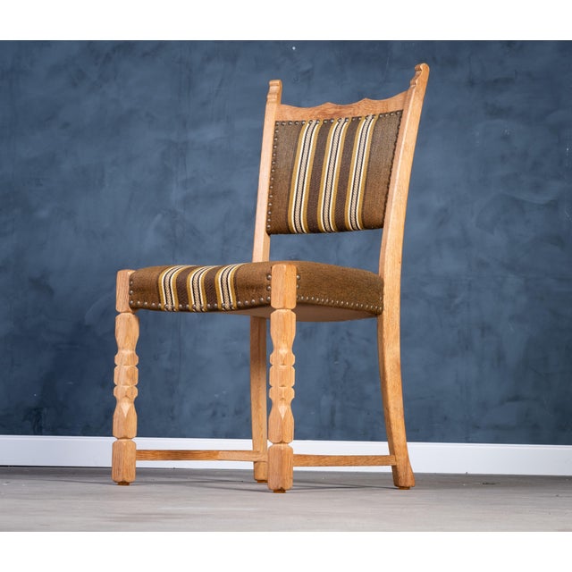 1960s Vintage Danish Oak Chairs, 1960s, Set of 4 For Sale - Image 5 of 9