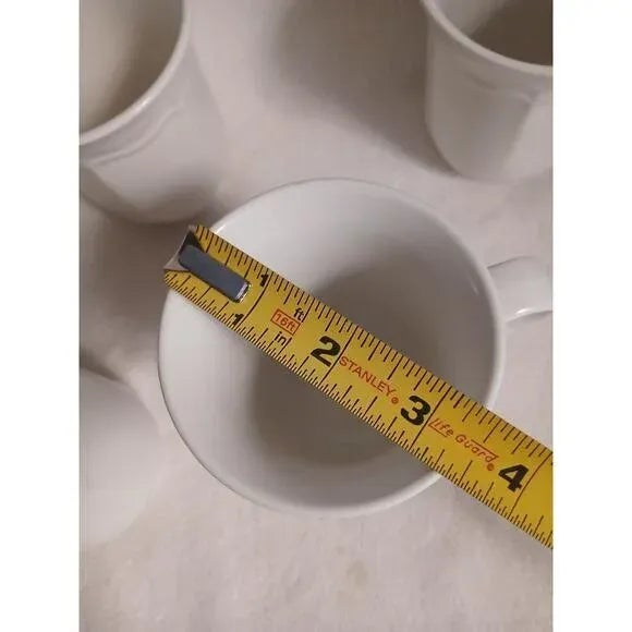 5 Mikasa Tall Coffee Cups French Countryside F9000 Ivory White Mugs Cottage For Sale - Image 12 of 12