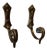 Antique French Bronze Curtain Tiebacks with Architectural Detailing, 1890s, Set of 2 For Sale