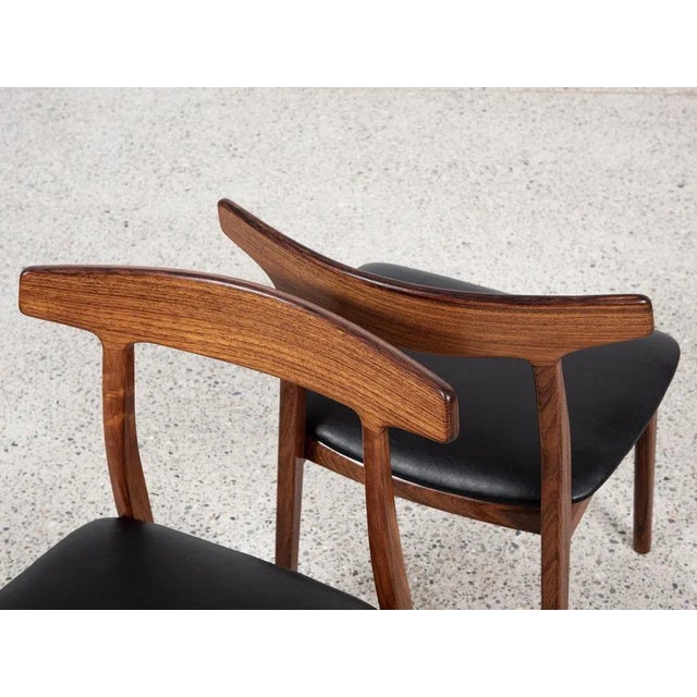 Mid-Century Danish Dining Chairs in Rosewood by Henning Kjaernulf for Bruno Hansen, 1960s, Set of 6 For Sale - Image 9 of 13