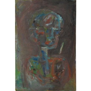 Abstract Expressionist Figure "Looking Away" by Daniel Fuentes 1990 For Sale