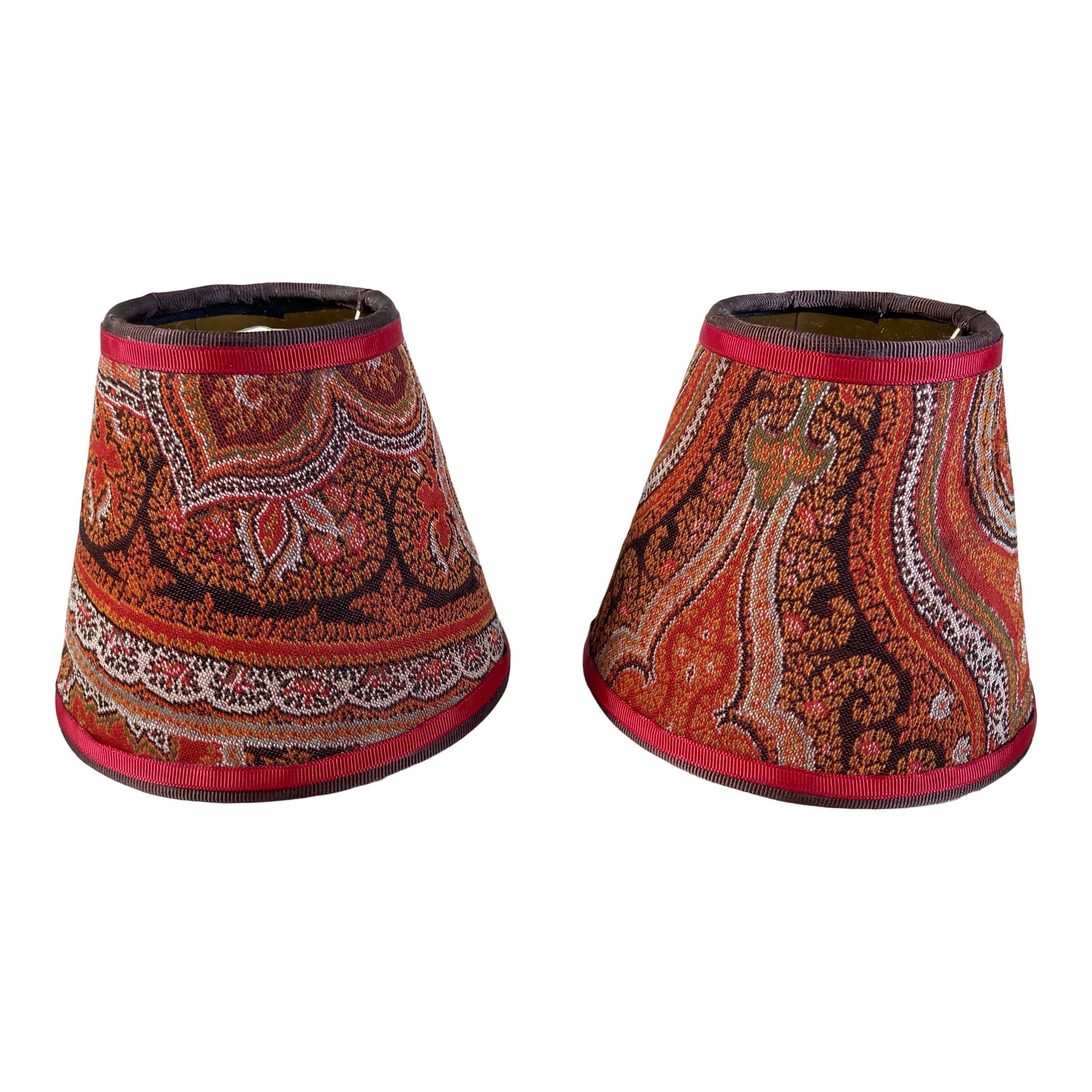 Paisley Lamp Shades a Pair Chairish