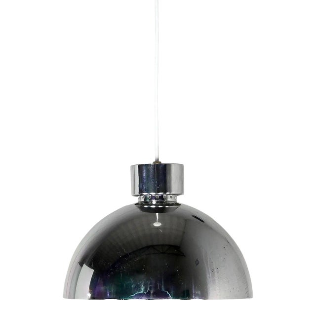 1970’s Mid-Century Modern to Modern Aluminum Dome Pendant Hanging Light Fixtures Selling Separately For Sale
