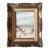 1960’s Vintage Original Small Seascape With Gulls Painting Signed Vintage Frame For Sale
