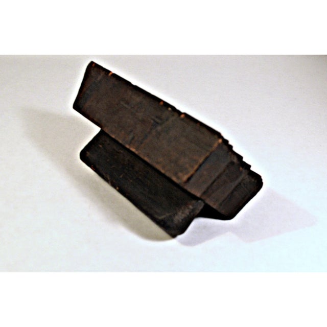 Old Indonesian Wooden Printing Block With Handle For Sale - Image 4 of 6