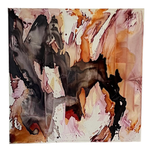 Original Abstract Watercolor Painting by French Artist Laure Marnas 100cm X 100cm $3,000