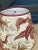 A lampshade handmade from a fern printed cotton. Measurements: top10” bottom 18” side 13”