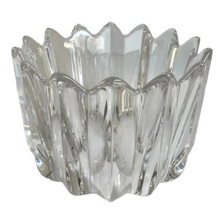 Vintage Orrefors Jan Johansson Crystal "Fleur" Bowl For Sale