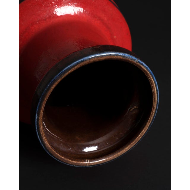 Black Pagoda Floor Vase from Scheurich Keramik, 1970s For Sale - Image 8 of 10