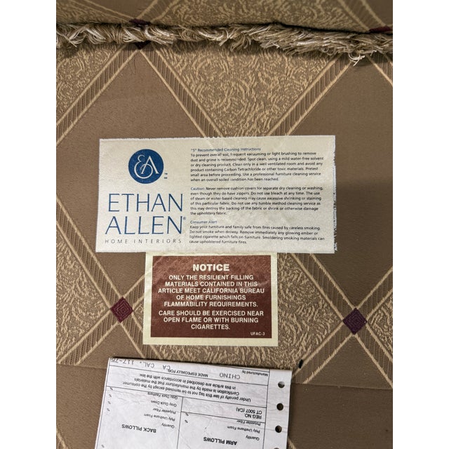 Ethan Allen Wingback Chair - Traditional Fringe Trim, Cozy Reading Chair, Priced to Sell For Sale - Image 10 of 12