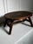 Farmhouse Vintage Early American Primitive Oval Splayed Solid Wood Turned Leg Low Stool For Sale - Image 3 of 10