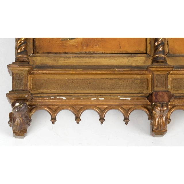 Wood Italian Gothic Revival Devotional Diptych After Fra Angelico For Sale - Image 7 of 9