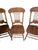 Vintage Solid Oak Carved Pressed-Back Dining Chairs, Set of 4, Early American Farmhouse For Sale - Image 4 of 6