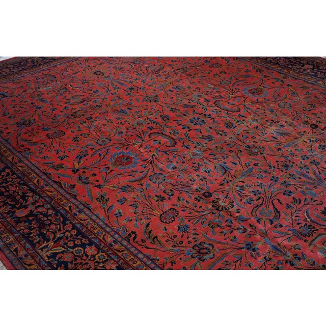 Antique Kashan Rug 11'7'' x 15'3'' For Sale In New York - Image 6 of 9