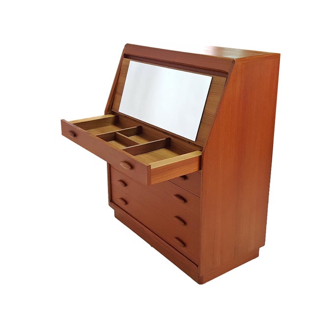 Dyrlund Danish Modern Rolltop Desk/Vanity/Dresser Chairish