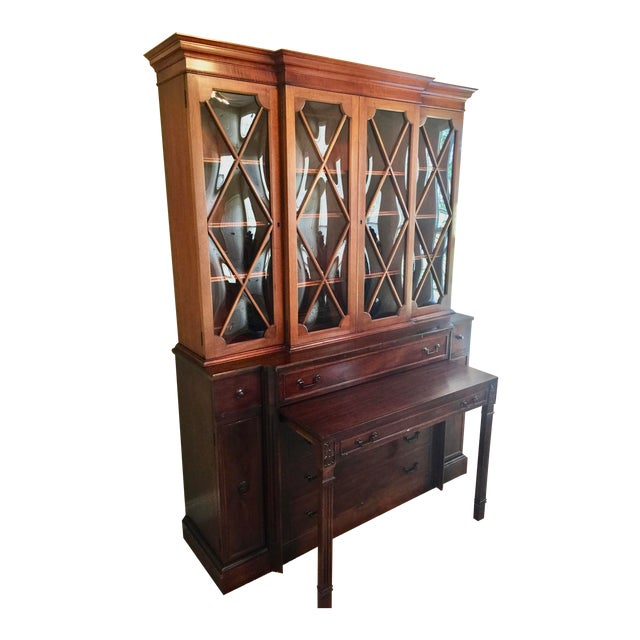 1940s Saginaw Mahogany Breakfront With PullOut Dining Table Chairish