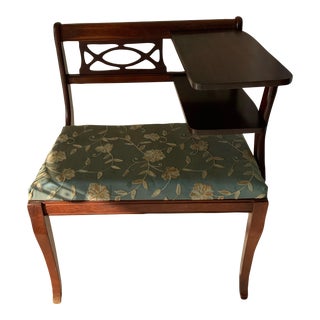 1950s Vintage Telephone and Gossip Bench For Sale
