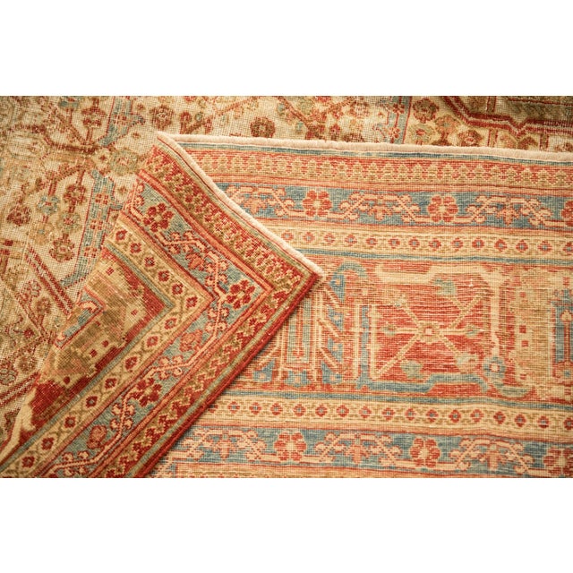 Red Vintage Distressed Joshegan Carpet - 7'1" x 9'11" For Sale - Image 8 of 15