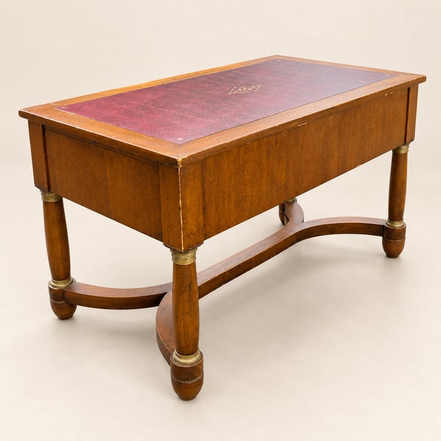 19th Century French Empire Style Mahogany Desk For Sale - Image 6 of 9