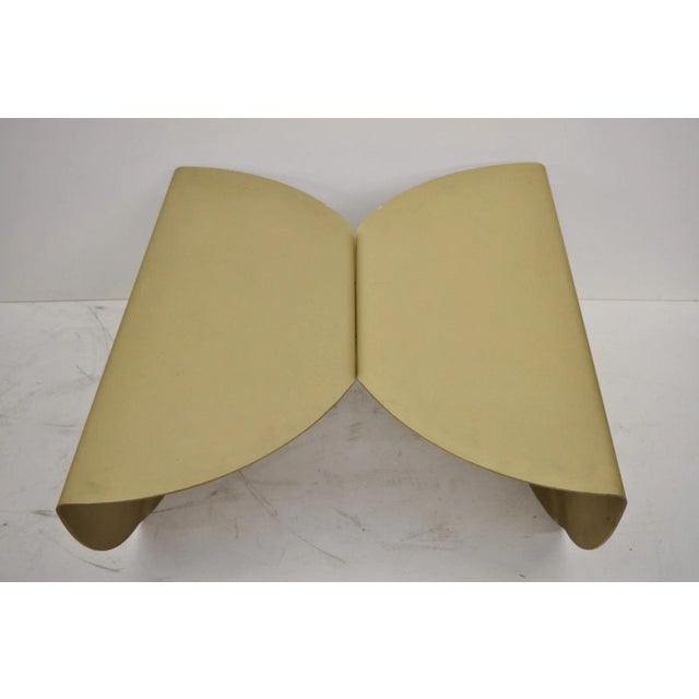 Metal Vintage Biomorphic Torch Cut Steel Metal "Fortune Cookie" 2 Part Coffee Table For Sale - Image 7 of 18