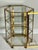 Metal Brass Three-Tier Hexagon Tabletop Vitrine Display Case, Curio Cabinet, 1970s, 15" For Sale - Image 7 of 10