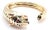Contemporary Cartier Panther Panthere Tsavorite Onyx Yellow Gold Size 16 Bangle Bracelet For Sale - Image 3 of 13