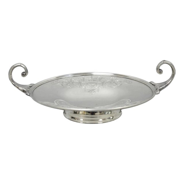 Early 20th Century Victorian Middletown Silverware Silver Plated Pedestal Candy Dish Compote For Sale
