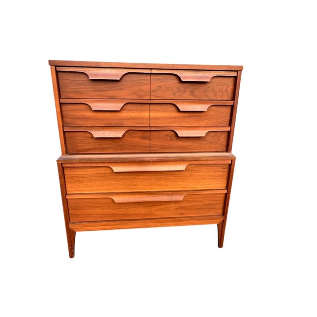 Mid 20th Century Johnson Carper High Chest Laminate Top, Attributed For Sale - Image 9 of 14