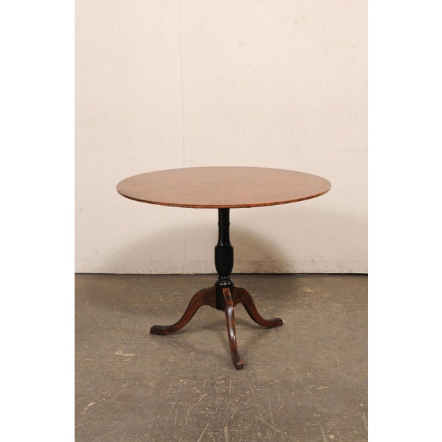 Wood Late 19th Century Swedish Classical Alder Wood Pedestal Table For Sale - Image 7 of 11