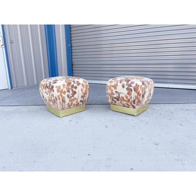Marge Carson 1970s Pair of Mid Century "Poufs" Ottomans Attributed to Marge Carson For Sale - Image 4 of 10