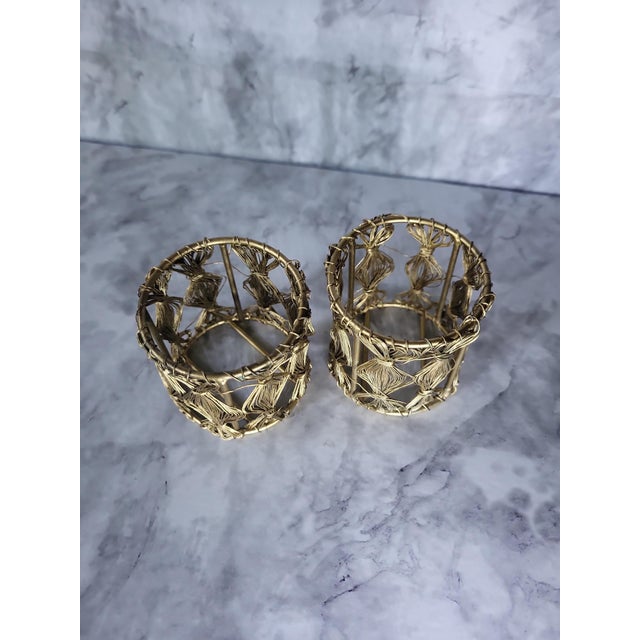 Mid century brutalist design brass candle holder made for a glass insert. Glass insert is not included. Small vintage...