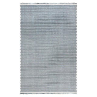 Large Traditional Style Modern Blue Dhurrie Rug by Doris Leslie Blau For Sale