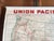 American Vintage Antique Official Railroad Map United States 43”x62” Union Pacific Wear For Sale - Image 3 of 6