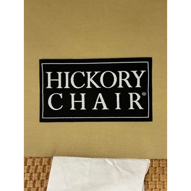 Textile Hickory Chair Roll-Arm Club Chair With Striped Cushions & Nailhead Trim For Sale - Image 7 of 8