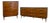 Vintage Mid-Century Modern Walnut Dresser Set – 9-Drawer Lowboy & 5-Drawer Highboy. For Sale