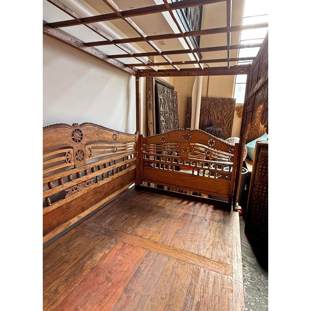 Antique Balinese Canopy Daybed For Sale - Image 10 of 11