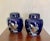 Navy Blue Cobalt and Gold Asian Chinoiserie Small Porcelain Ginger Jars - a Pair For Sale - Image 8 of 8