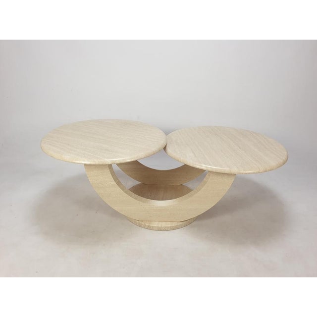 Italian Travertine Coffee Table, 1980s For Sale - Image 4 of 18