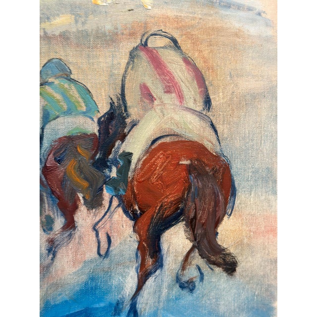 Richard Ingelsson, Jockeys, 1975, Oil on Canvas, Framed For Sale - Image 4 of 18
