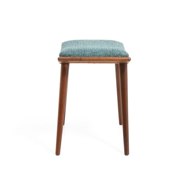 Brown Aarflot Möbler Norway Teak Stool Number 85 After Hans Wegner Bench Mid Century 1960s For Sale - Image 8 of 18