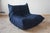 1970s Blue Microfiber Togo Lounge Chair with Pouf and Three-Seat Sofa by Michel Ducaroy for Ligne Roset, 1970, Set of 3 For Sale - Image 5 of 12