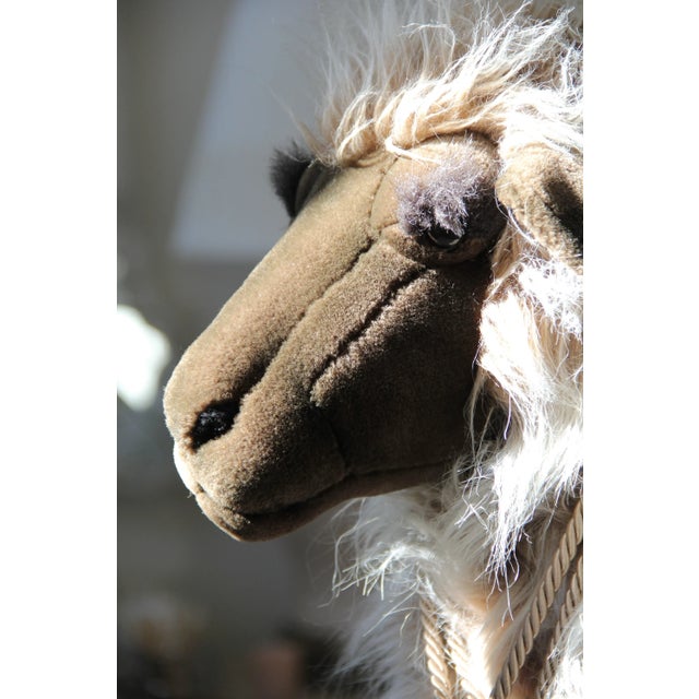 Vintage Life-Sized Stuffed Sheep Ottoman For Sale - Image 11 of 15