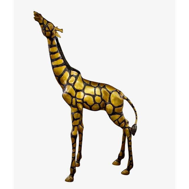 Late 20th Century Pair Large Late 20th Century Brass Giraffes, After Sergio Bustamante For Sale - Image 5 of 8