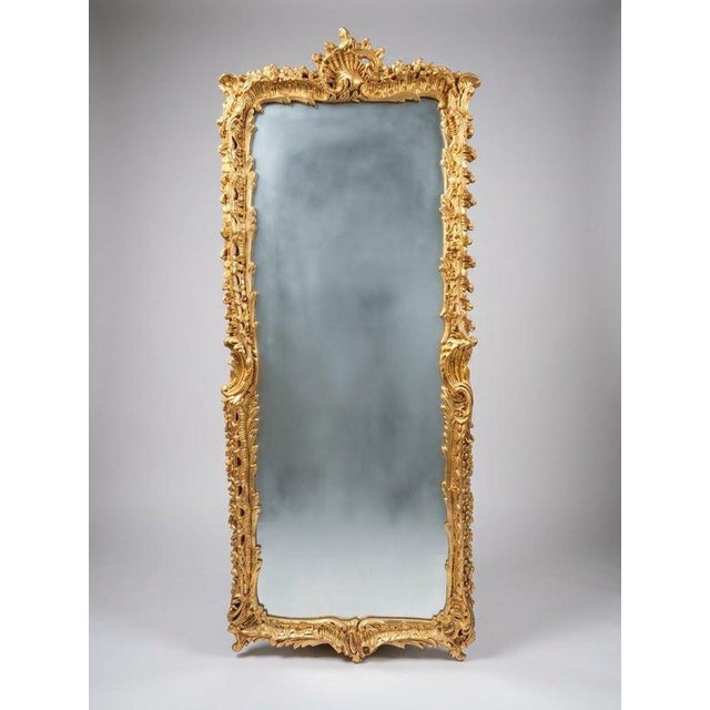 Rococo French Ornate Gilt Pier Mirror For Sale - Image 4 of 4