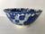 Mexican Large Vintage Mexican Blue and Ivory Talavera Pottery Bowl For Sale - Image 3 of 15