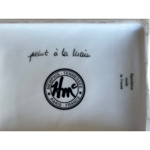 Yellow Vintage Handpainted French Catchall by Hilton McConnico For Sale - Image 8 of 9